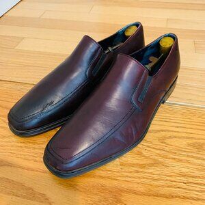 Magnanni Cognac Brown Leather Penny Loafers Size 9.5 M